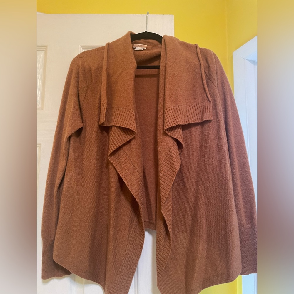J. Crew Women's Cashmere Drapey Open Front Cardigan.  Like New.  Size Medium.